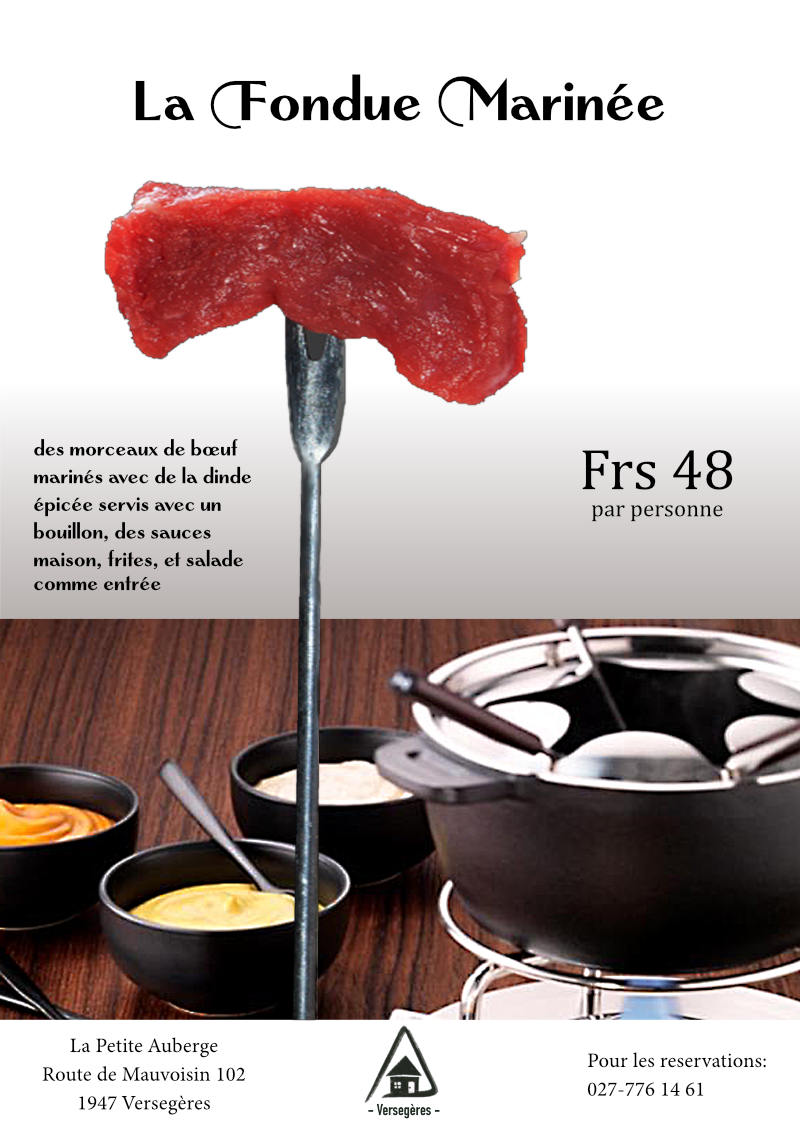 fondue marinée