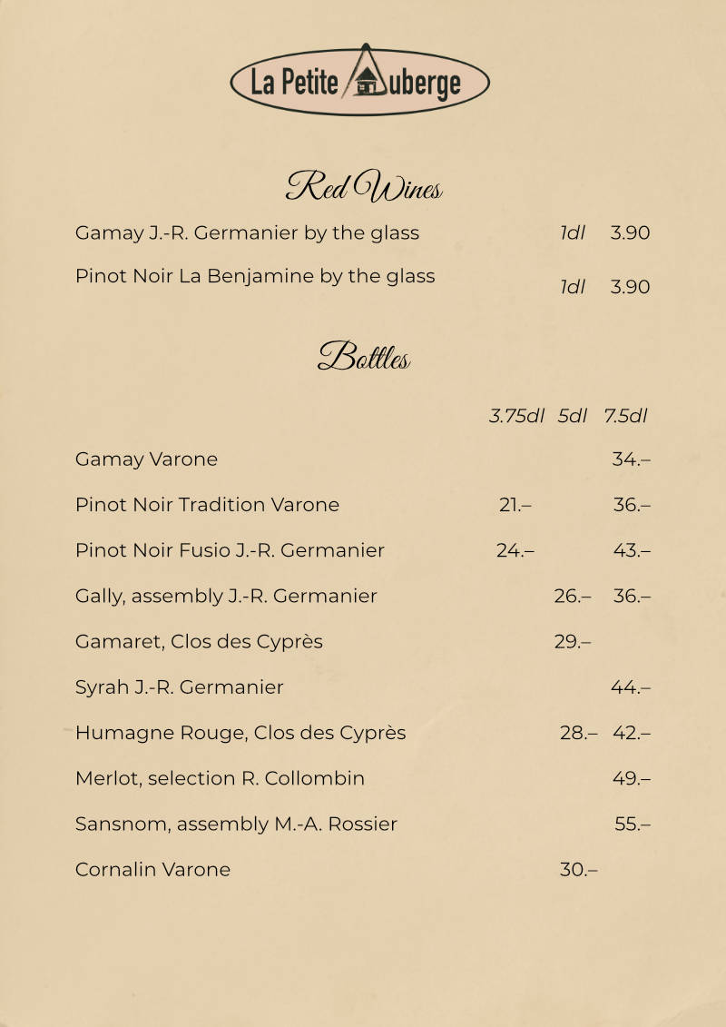 red wines