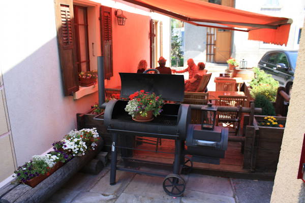 terrasse principale et smoker